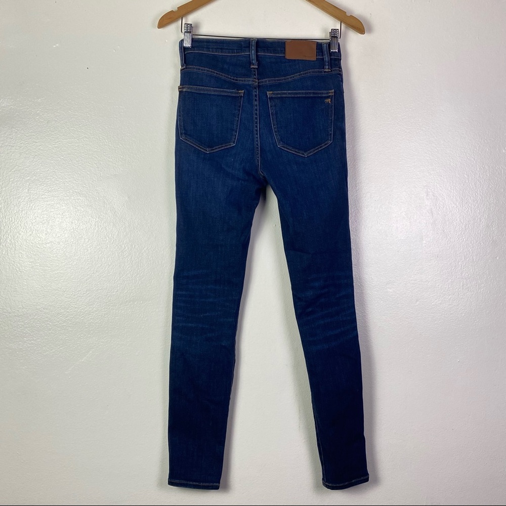 Madewell 9" Mid Rise Skinny Jeans Dark Blue Wash - Picture 8 of 12
